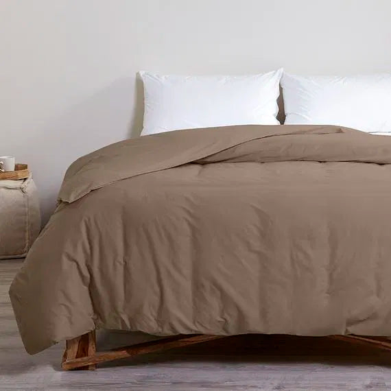 taupe duvet cover Cannon Cotton Fresh