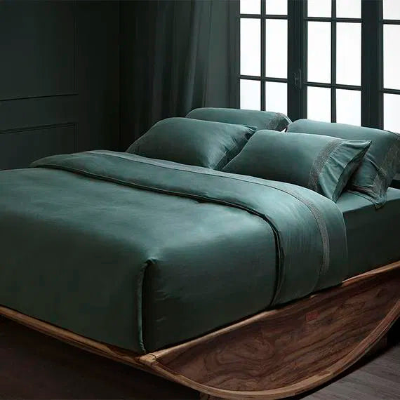 copripiumino verde in bambù hauz