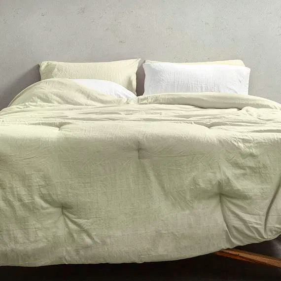 green comforter Cannon Stonewashed