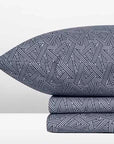cannon cotton fresh bed sheet set blue geometric pattern