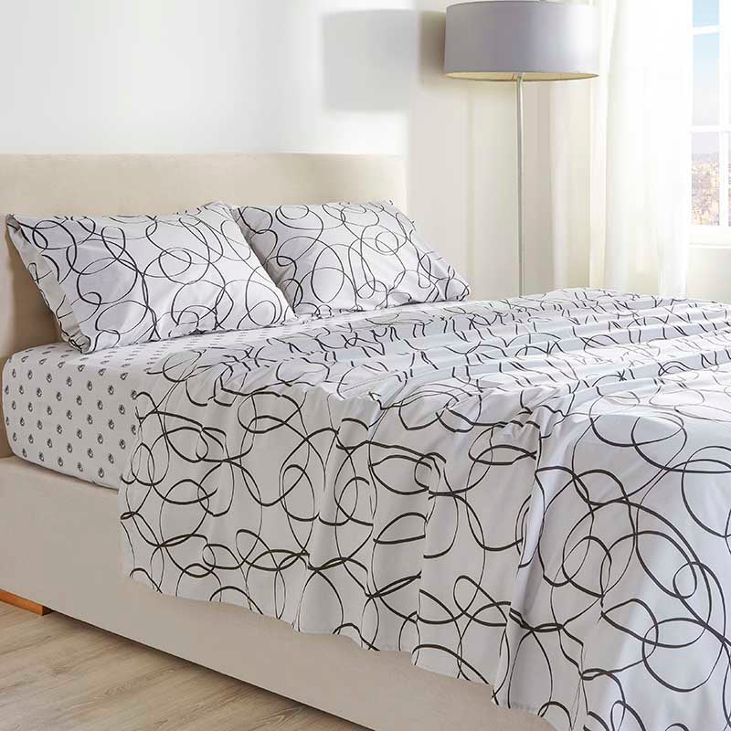 printed abstract bed sheet set Cannon Cotton Fresh