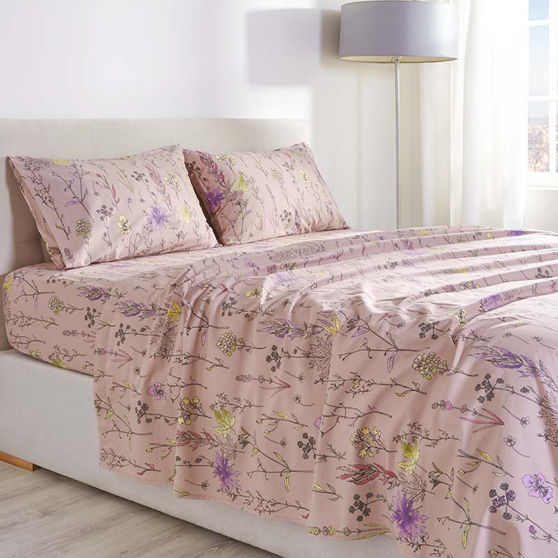 printed floral bed sheet set Cannon Cotton Fresh