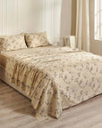 sand printed floral bed sheet set Aegean Paradise
