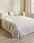 blue printed damask bed sheet set Aegean Paradise