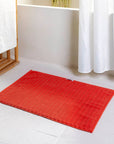 red bath mat Fieldcrest Ultra Soft