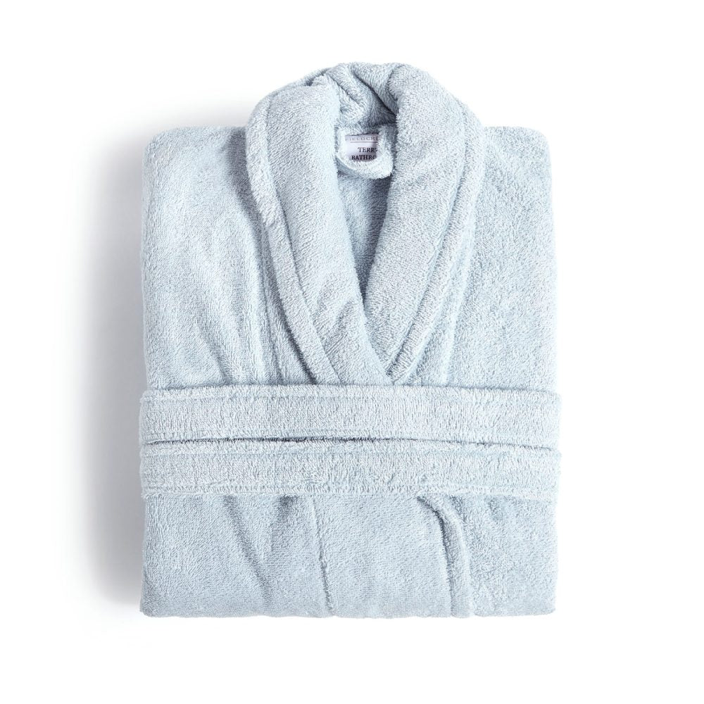 solid powder blue bathrobe fieldcrest ultra soft