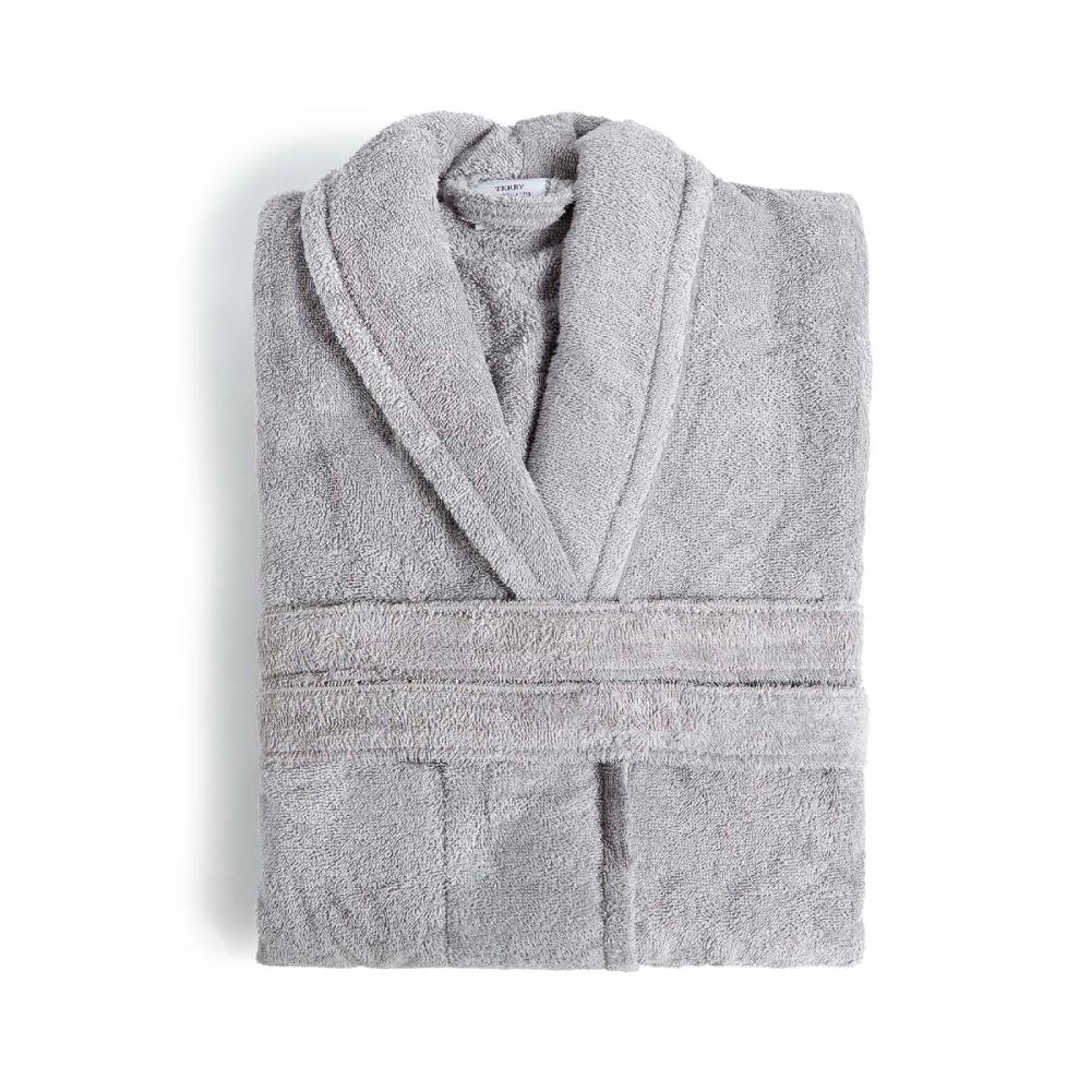 silver color bathrobe fieldcrest ultra soft