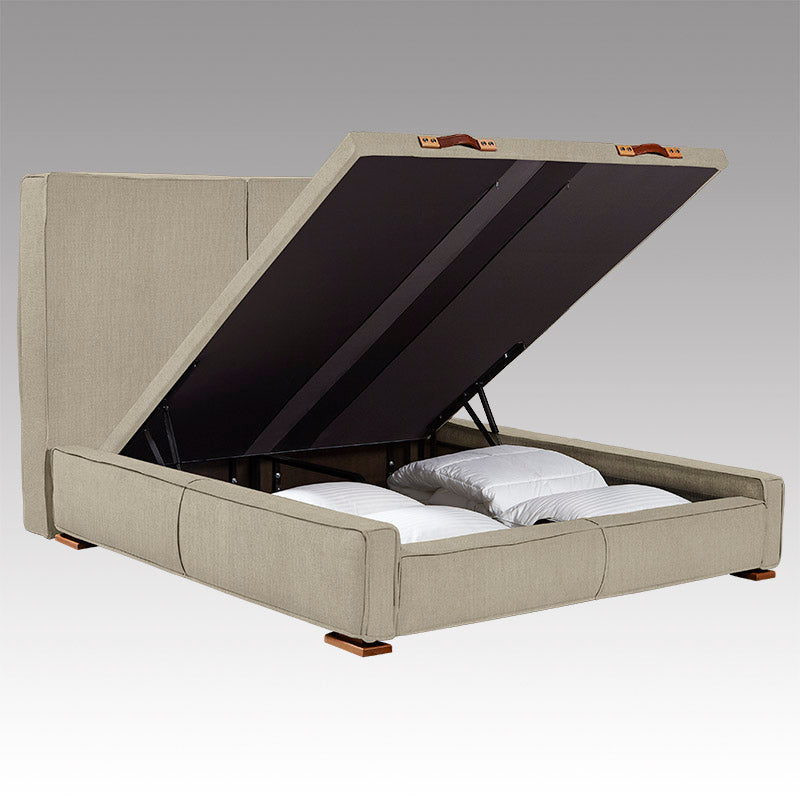 beige storage bed  Hauz Luna