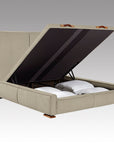 beige storage bed Hauz Luna