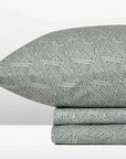 cannon cotton fresh bed sheet set petrol geometric pattern