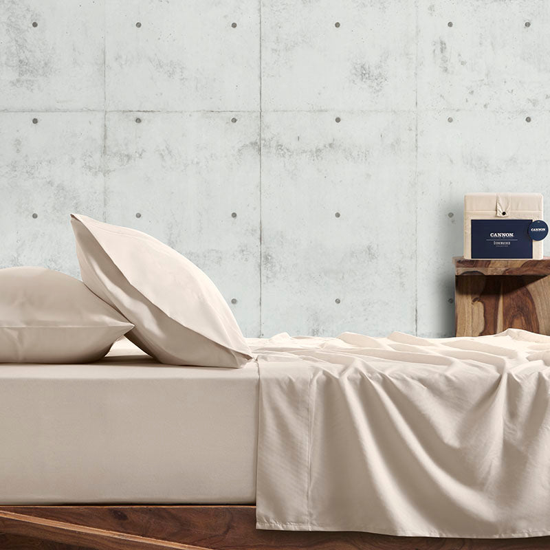 set di lenzuola beige Cannon Stonewashed