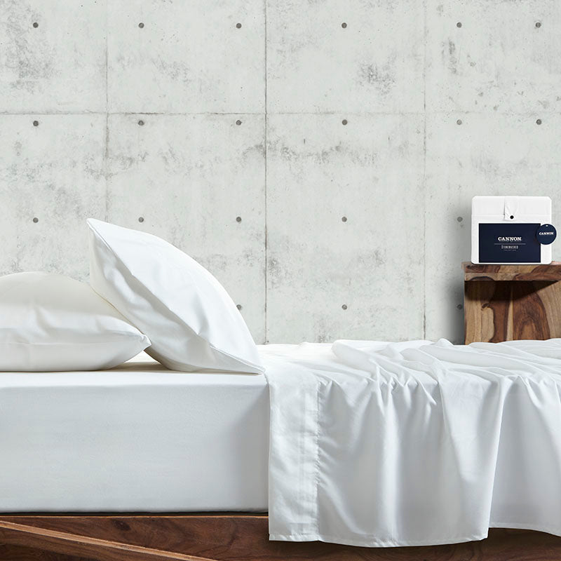 set di lenzuola bianche Cannon Stonewashed