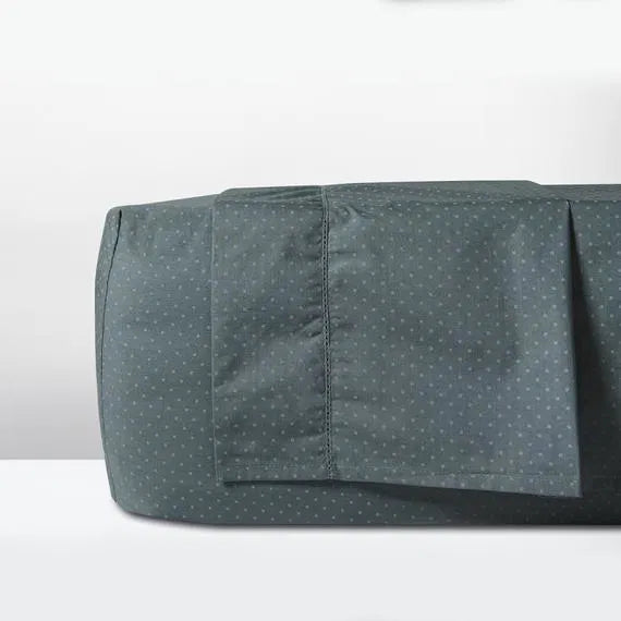 petrol dotted flat sheet Cannon Imperial