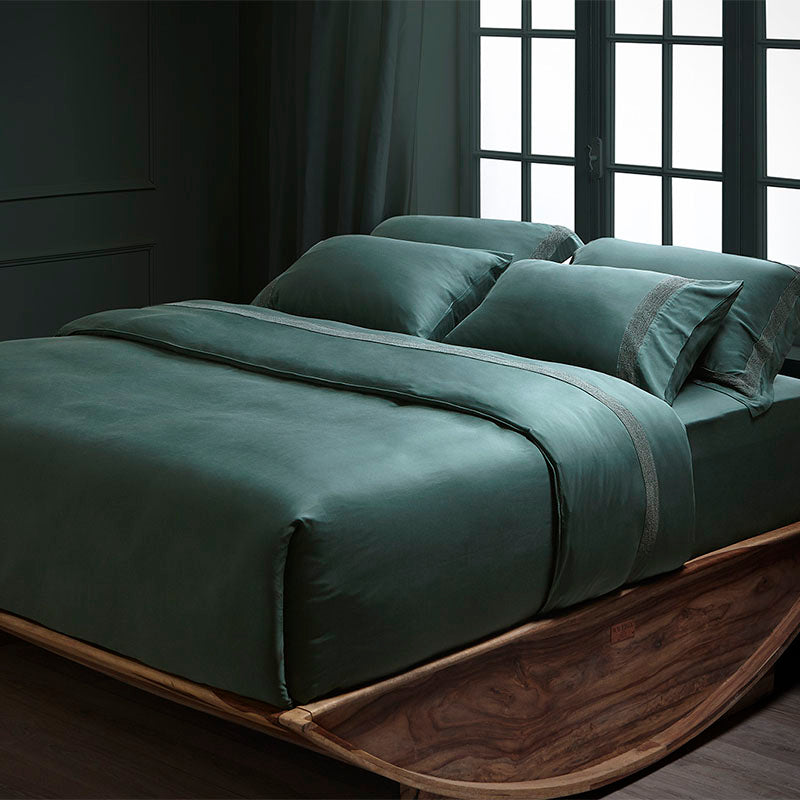 duvet cover set Hauz Vegan Silk green