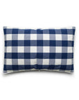 hastens travel pillow blue check open front