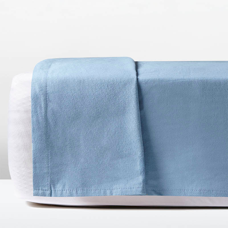 lenzuola flanella azzurro