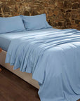 light blue flannel sheet