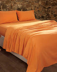 orange flannel sheet