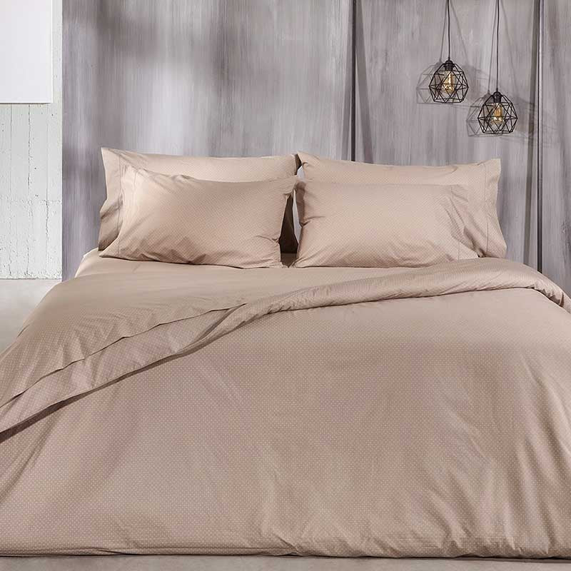 dotted duvet cover Cannon Imperial tan