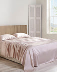 pink solid bed sheet set Charisma Tencel