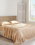 gold solid bed sheet set Charisma Tencel