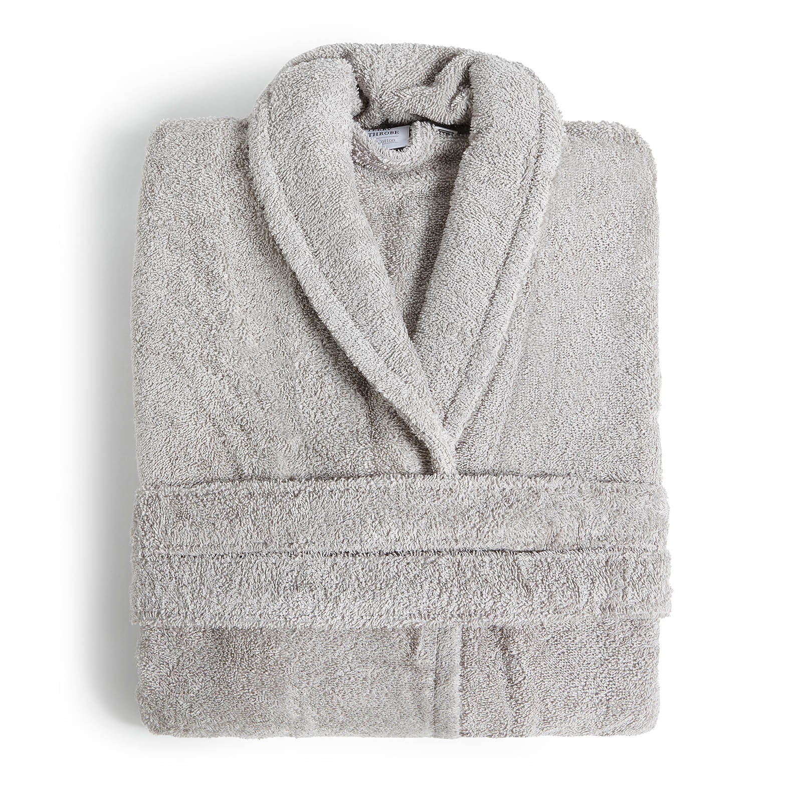 solid light grey bathrobe fieldcrest ultra soft