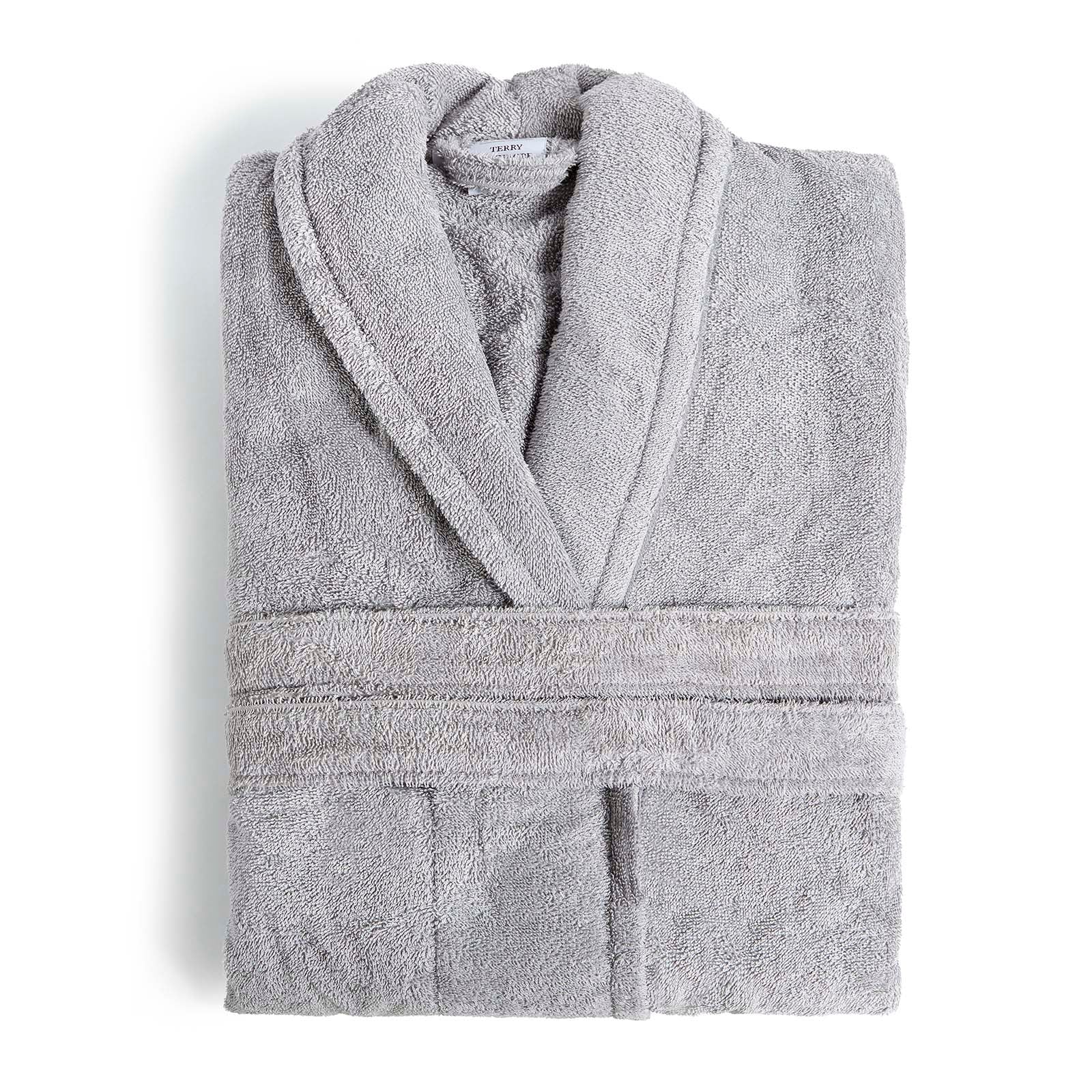 silver color bathrobe fieldcrest ultra soft