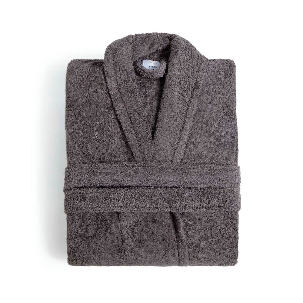 state grey bathrobe fieldcrest ultra soft