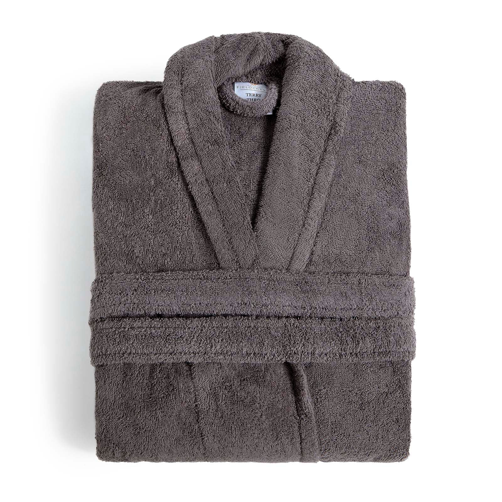 state grey bathrobe fieldcrest ultra soft