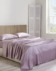 purple solid bed sheet set Charisma Tencel