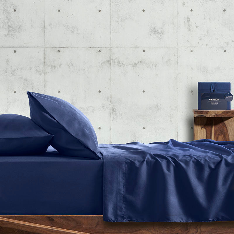 set lenzuola Cannon Stonewashed blu navy