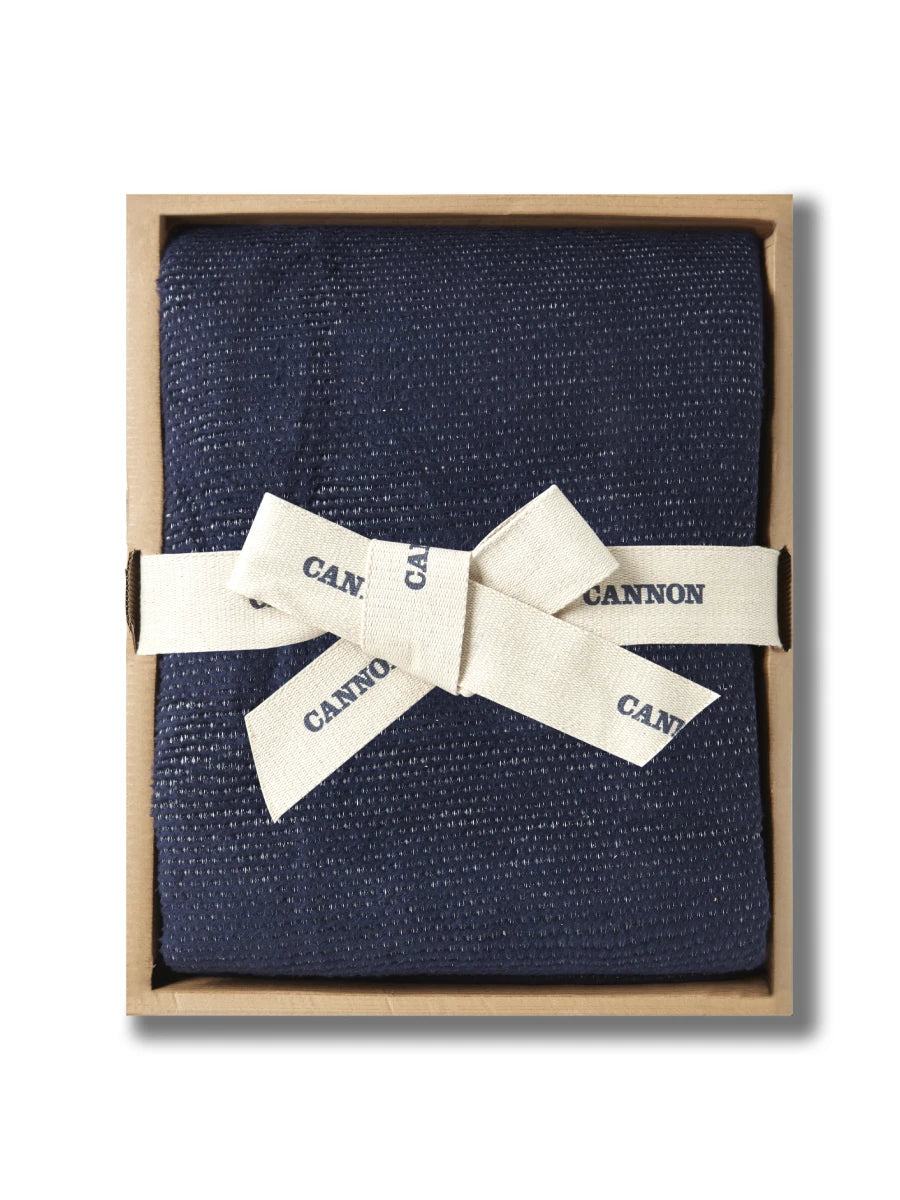 cannon cotton fresh navy blanket