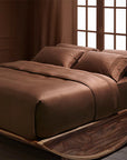 duvet cover set Hauz vegan silk cinnamon