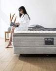 girl sitting on mattress hauz edge