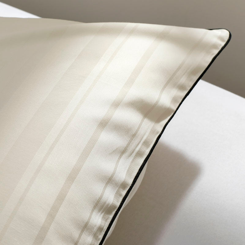 pillowcase striped pearl detail