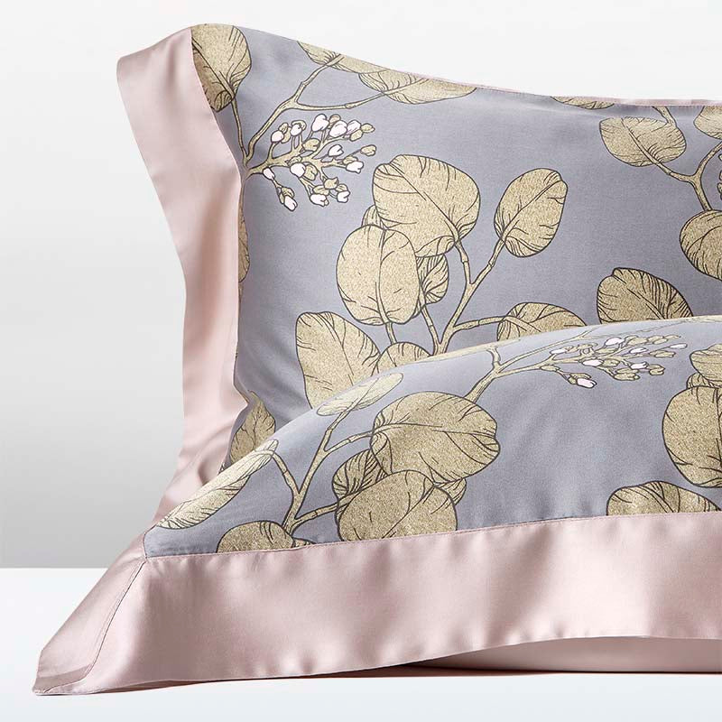 pillowcase set tencel charisma forest green leaf