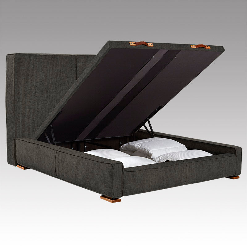 Hauz Luna storage bed charcoal grey