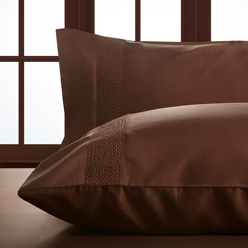 vegan silk hauz pillowcase set cinnamon