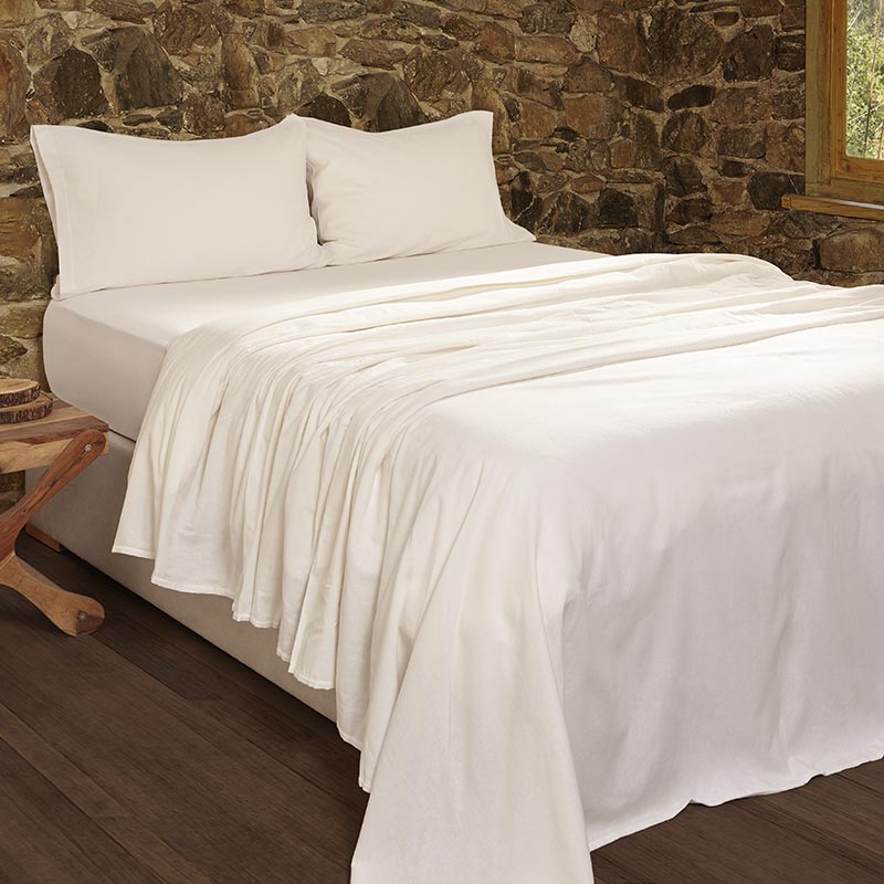 white flannel sheet