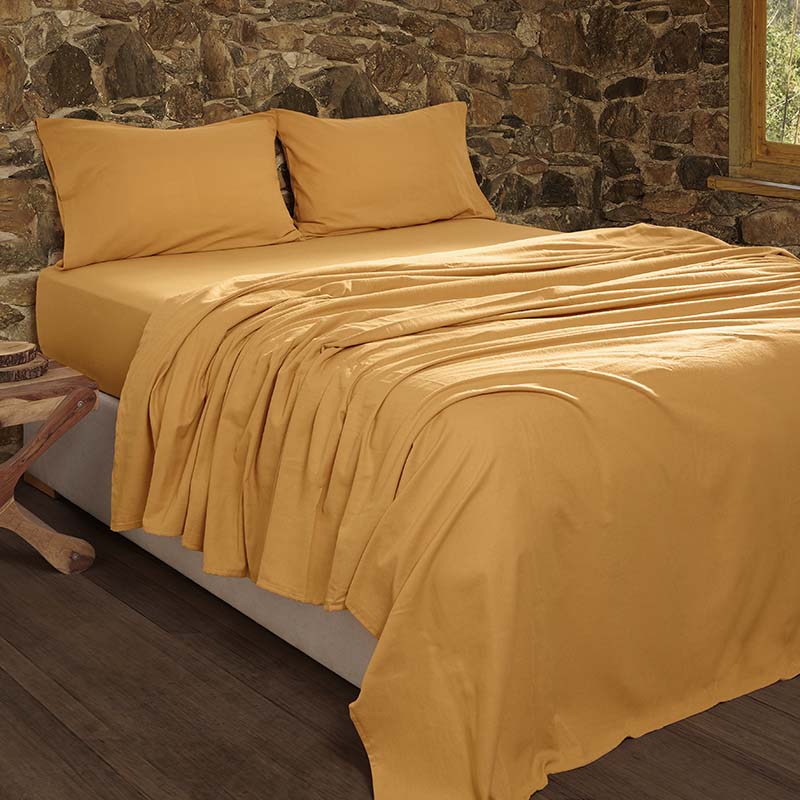 yellow flannel sheet
